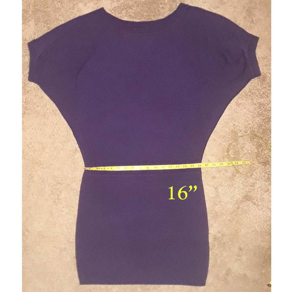 New EXPRESS Sexy Short Purple Sweater Dress M 8 - Picture 6 of 7